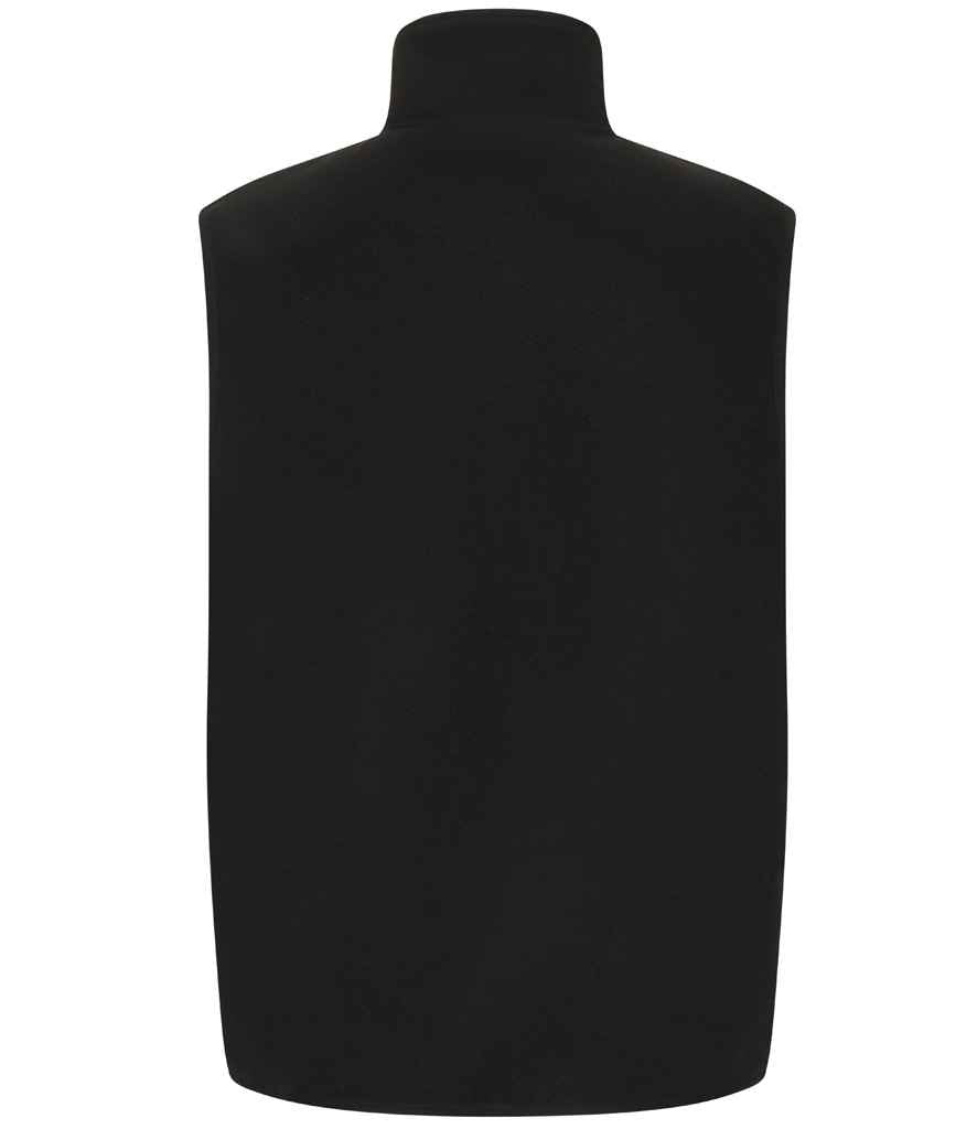 Pro RTX RX405 Black Back - Fleece Bodywarmer Ready to be Embroidered by Custard Workwear - Cheap Personalised and Customised Workwear in Nottinghamshire, Derbyshire and Leicestershire