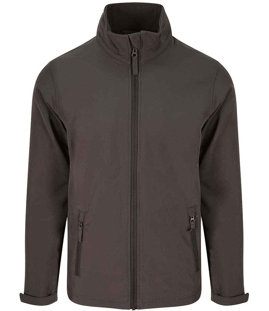 Pro RTX RX500 Charcoal Front - Soft Shell Jacket Ready to be Embroidered and Printed by Custard Workwear - Cheap Personalised and Customised Workwear in Nottinghamshire, Derbyshire and Leicestershire