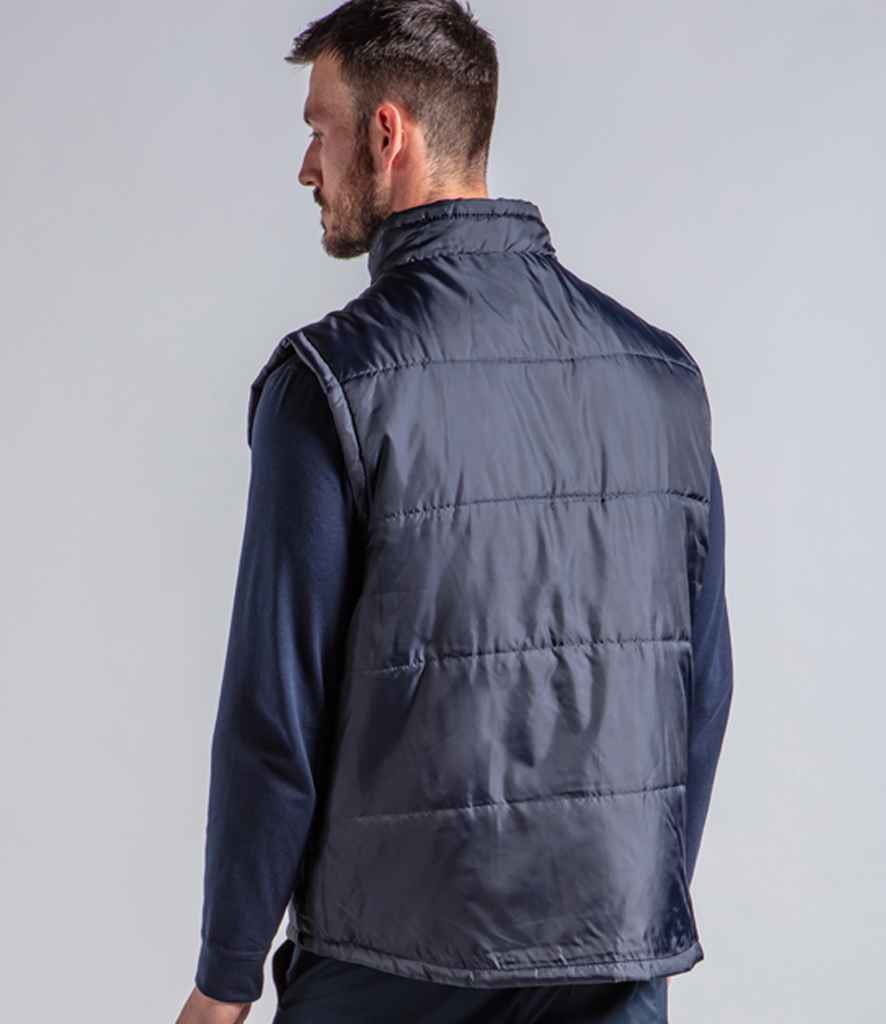 Pro RTX RX551 Navy Model - Padded Bodywarmer Ready to be Embroidered and Printed by Custard Workwear - Cheap Personalised and Customised Workwear in Nottinghamshire, Derbyshire and Leicestershire