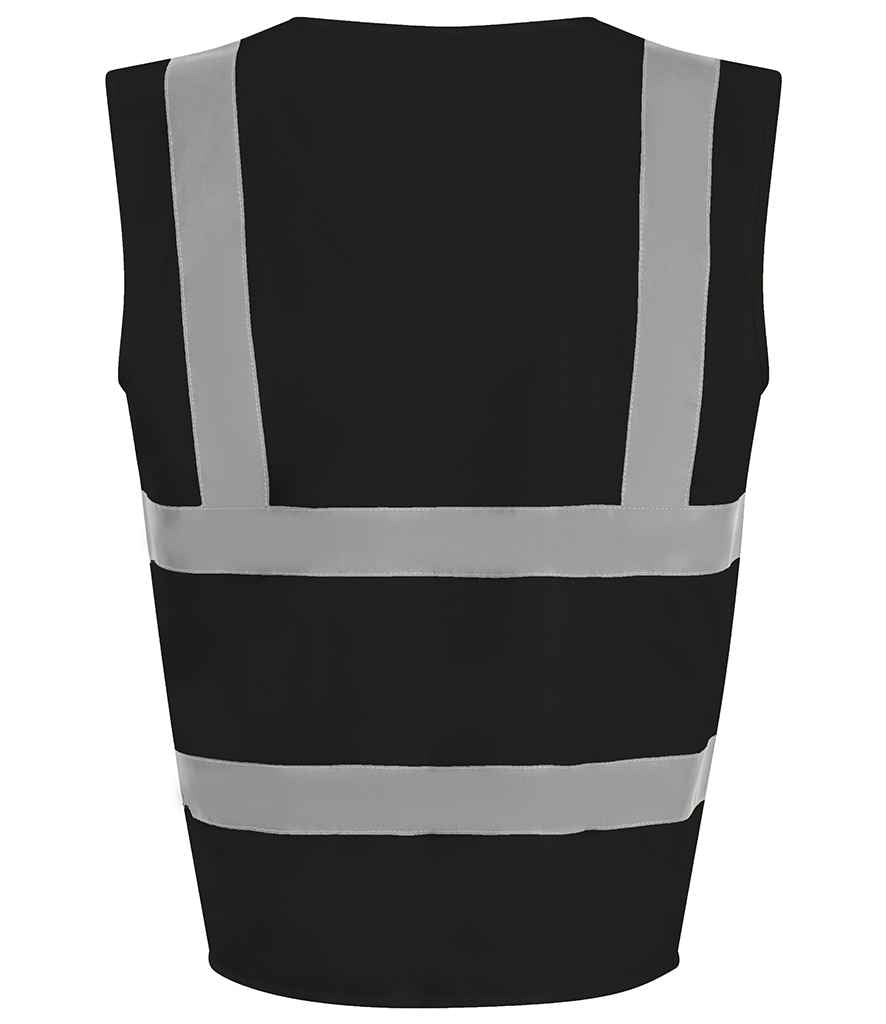 Pro RTX RX700 Black Back - Hi Vis Vest Ready to be Printed by Custard Workwear - Cheap Personalised and Customised Workwear in Nottinghamshire, Derbyshire and Leicestershire