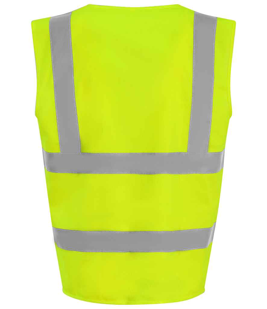 Pro RTX RX700 Yellow Back - Hi Vis Vest Ready to be Printed by Custard Workwear - Cheap Personalised and Customised Workwear in Nottinghamshire, Derbyshire and Leicestershire