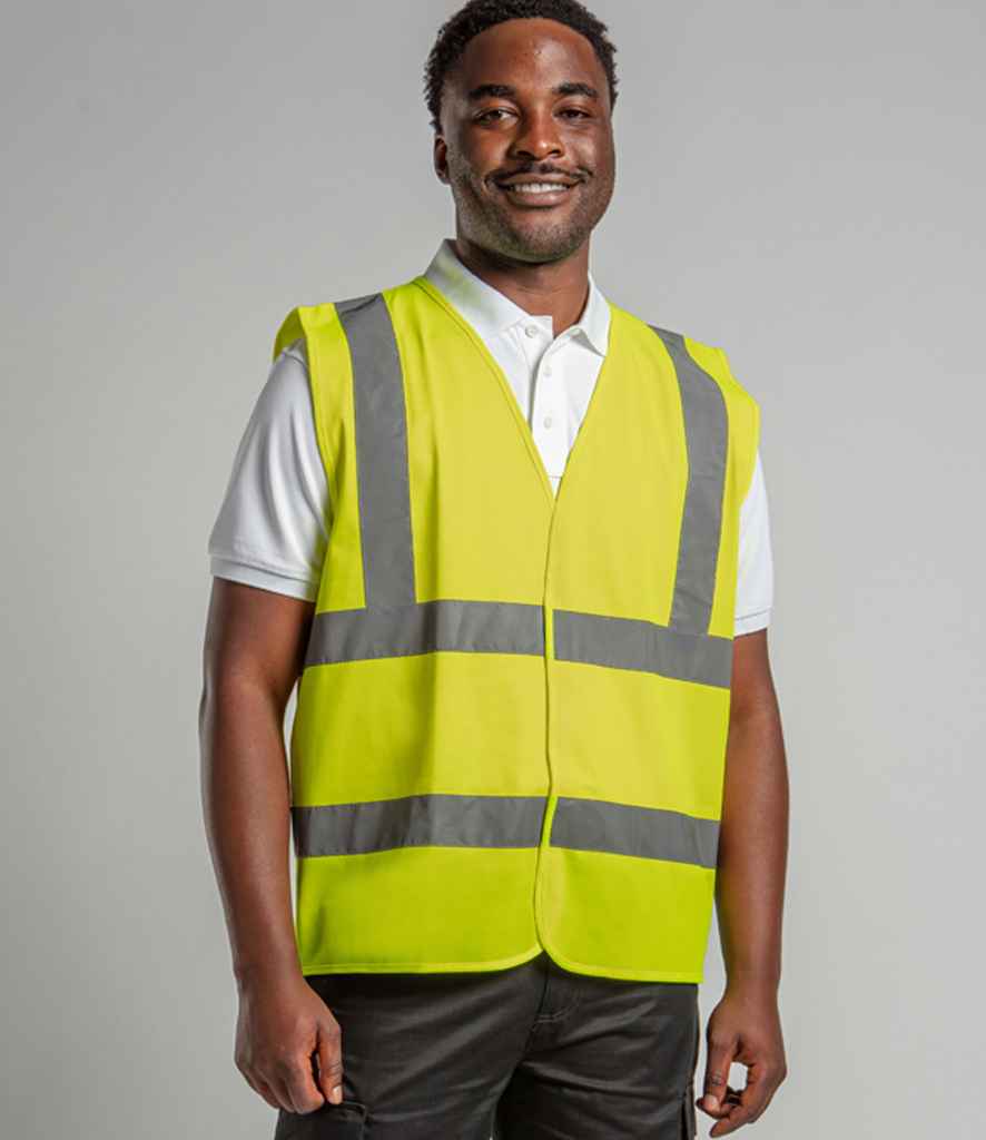 Pro RTX RX700 Yellow Model - Hi Vis Vest Ready to be Printed by Custard Workwear - Cheap Personalised and Customised Workwear in Nottinghamshire, Derbyshire and Leicestershire