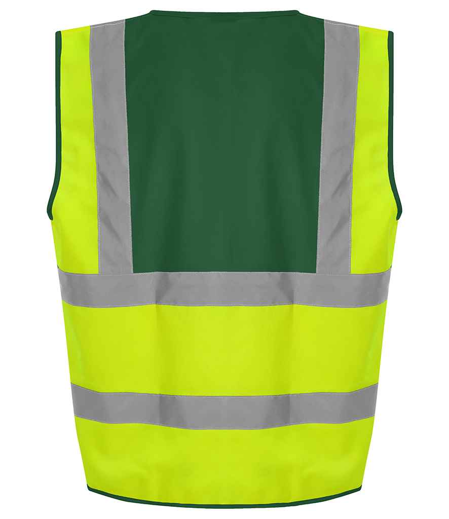 Pro RTX RX700 Yellow/Paramedic Green Back - Hi Vis Vest Ready to be Printed by Custard Workwear - Cheap Personalised and Customised Workwear in Nottinghamshire, Derbyshire and Leicestershire