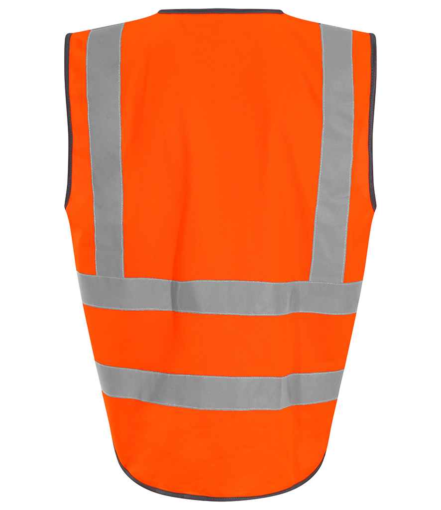 Pro RTX RX705 Orange Back - Hi Vis Vest Ready to be Printed by Custard Workwear - Cheap Personalised and Customised Workwear in Nottinghamshire, Derbyshire and Leicestershire