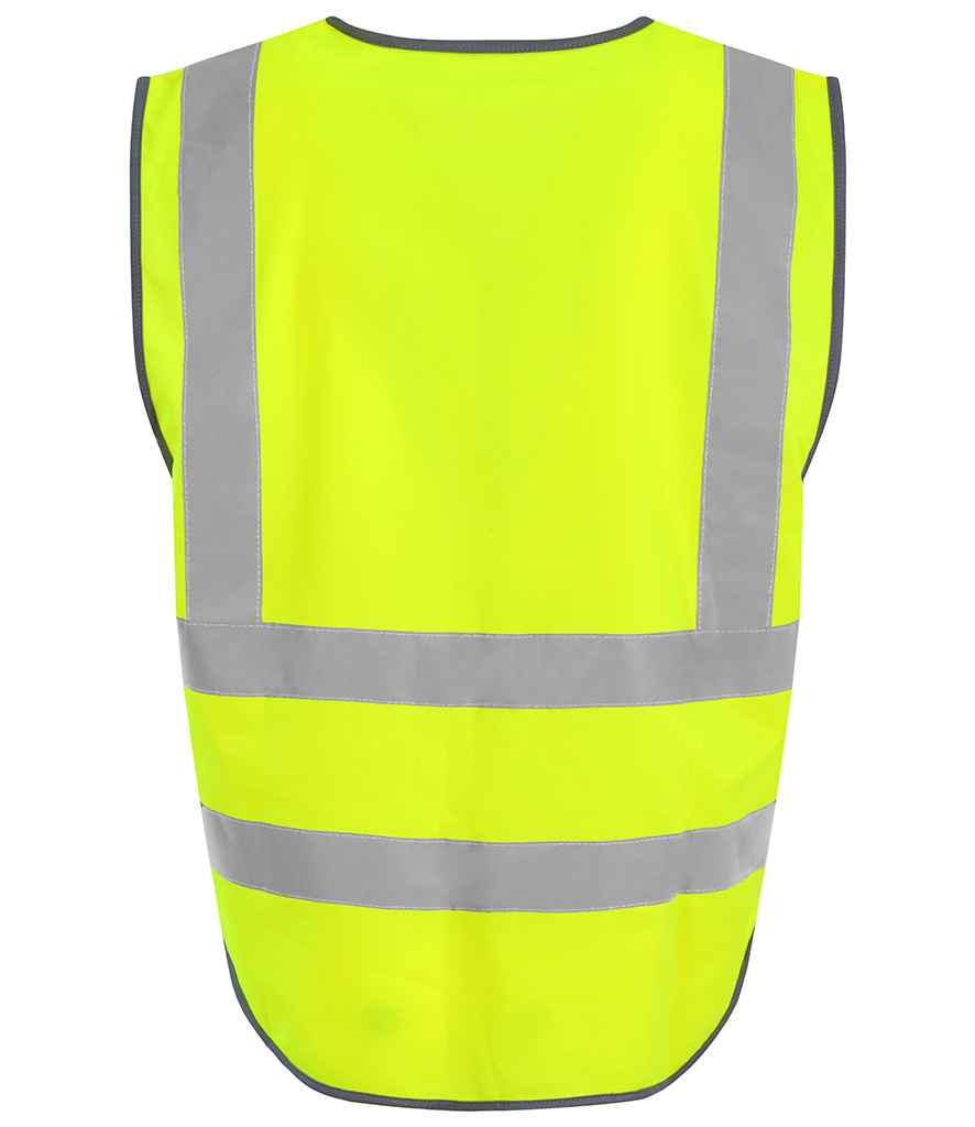 Pro RTX RX705 Yellow Back - Hi Vis Vest Ready to be Printed by Custard Workwear - Cheap Personalised and Customised Workwear in Nottinghamshire, Derbyshire and Leicestershire