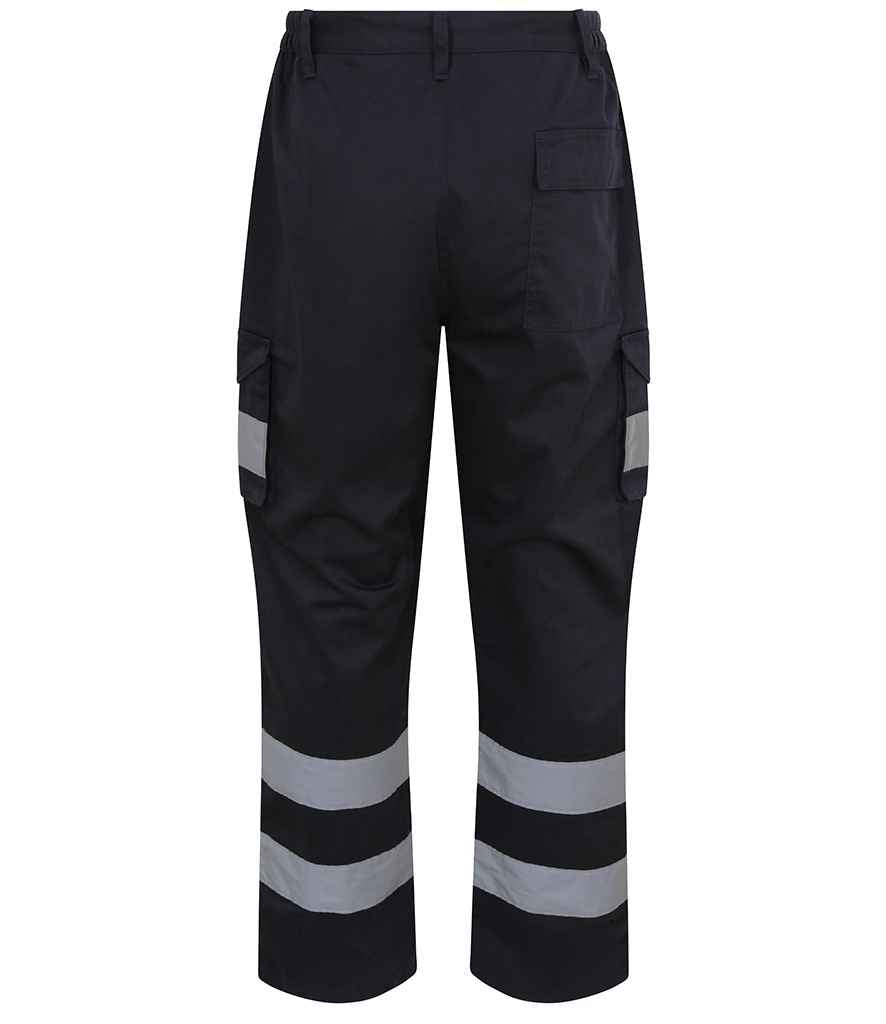 Pro RTX RX760 Navy Back - Hi Vis Trouser Ready to be  by Custard Workwear - Cheap Personalised and Customised Workwear in Nottinghamshire, Derbyshire and Leicestershire
