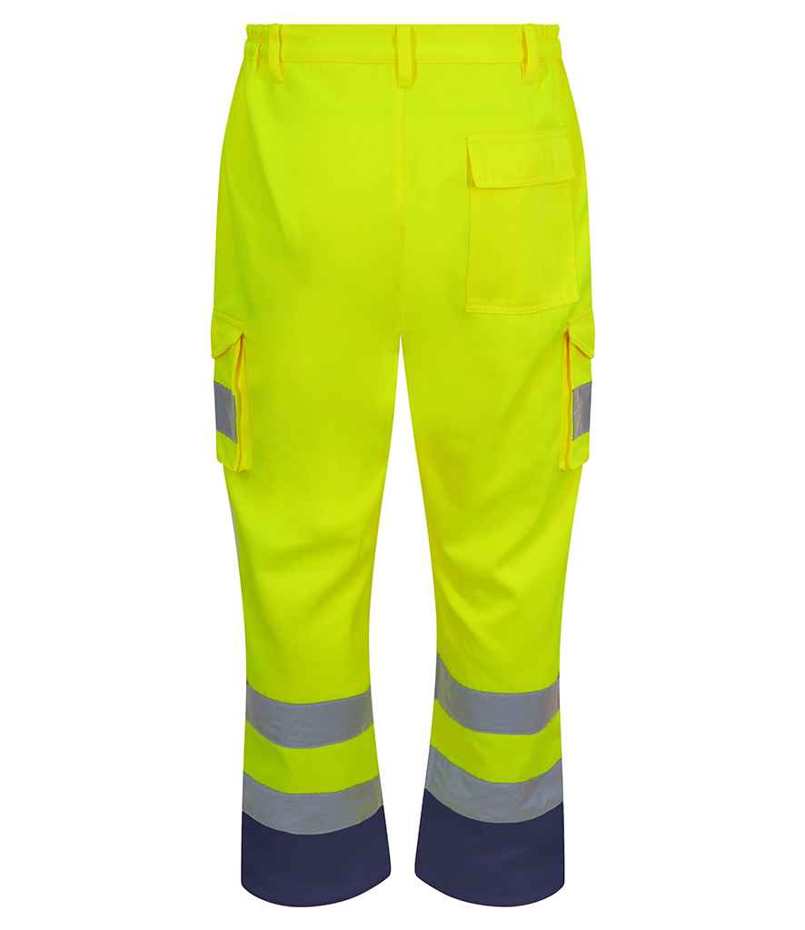 Pro RTX RX760 Yellow Back - Hi Vis Trouser Ready to be by Custard Workwear - Cheap Personalised and Customised Workwear in Nottinghamshire, Derbyshire and Leicestershire