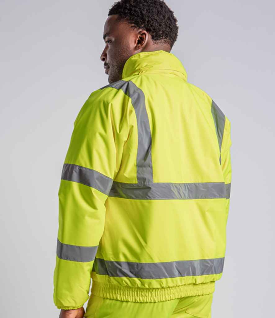 Pro RTX RX770 Yellow Model - Hi Vis Waterproof Jacket Ready to be Embroidered and Printed by Custard Workwear - Cheap Personalised and Customised Workwear in Nottinghamshire, Derbyshire and Leicestershire