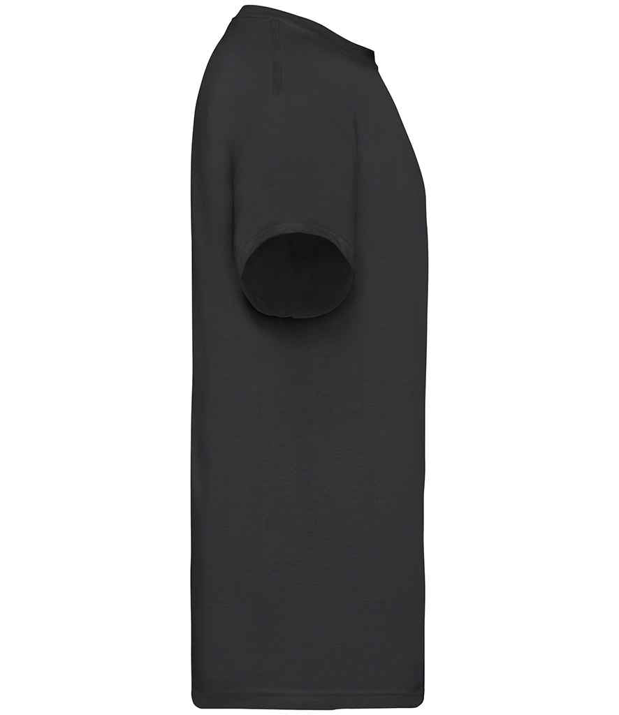 Fruit of the Loom SS10 Black Right -  Ready to be Embroidered and Printed by Custard Workwear - Cheap Personalised and Customised Workwear in Nottinghamshire, Derbyshire and Leicestershire