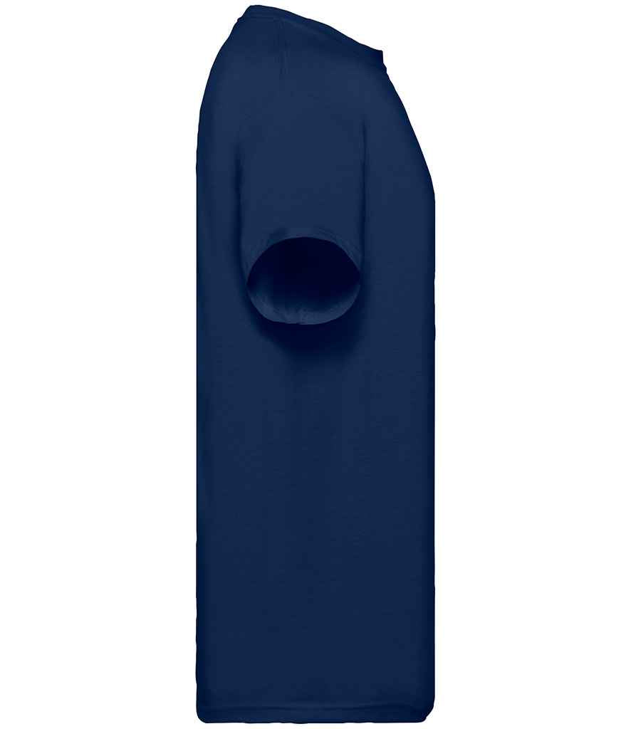 Fruit of the Loom SS10 Navy Right -  Ready to be Embroidered and Printed by Custard Workwear - Cheap Personalised and Customised Workwear in Nottinghamshire, Derbyshire and Leicestershire