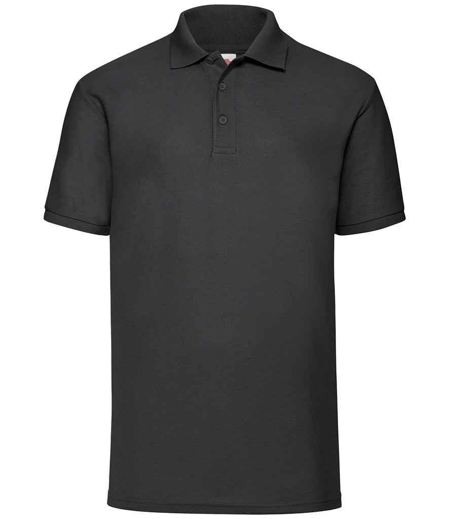 Fruit of the Loom SS11 Black Front - Ready to be Embroidered and Printed by Custard Workwear - Cheap Personalised and Customised Workwear in Nottinghamshire, Derbyshire and Leicestershire