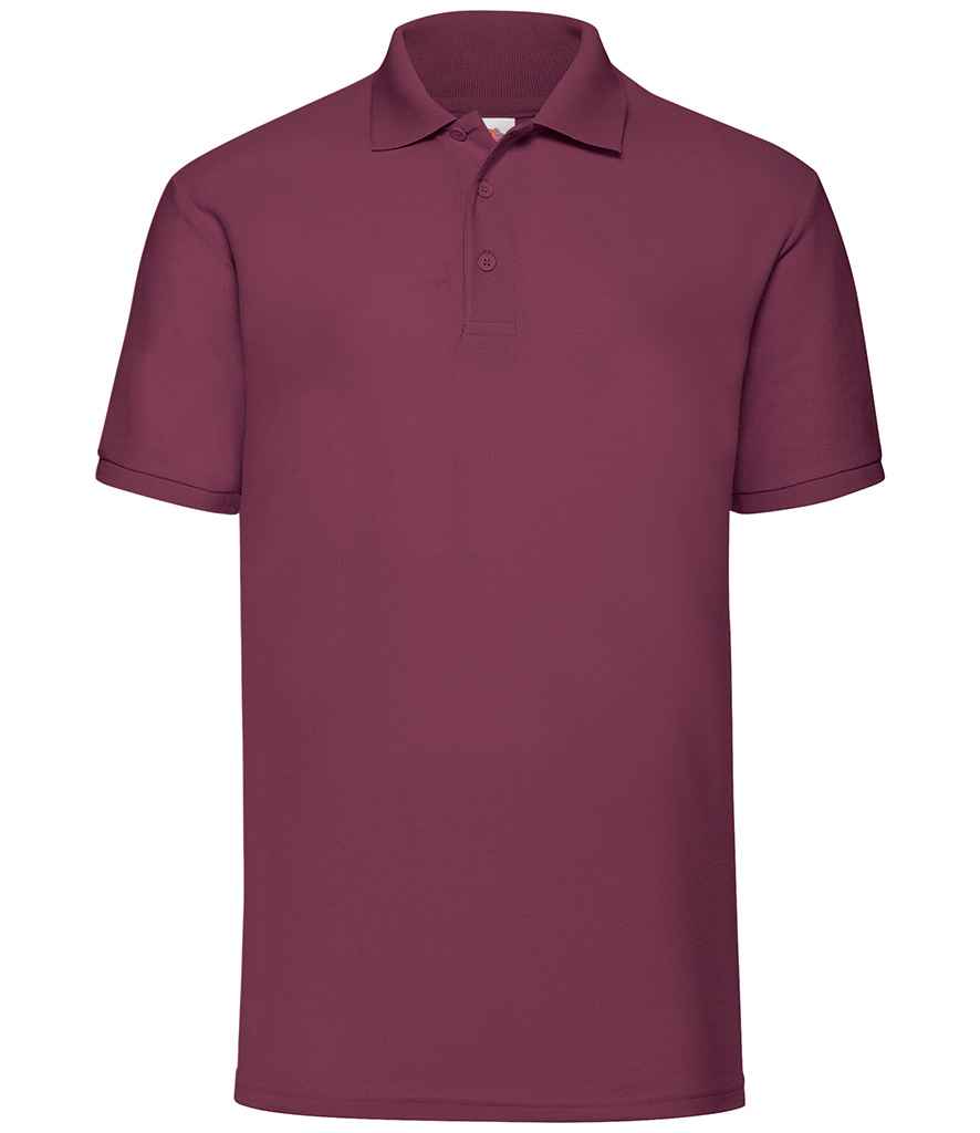 Fruit of the Loom SS11 Burgundy Front - Ready to be Embroidered and Printed by Custard Workwear - Cheap Personalised and Customised Workwear in Nottinghamshire, Derbyshire and Leicestershire
