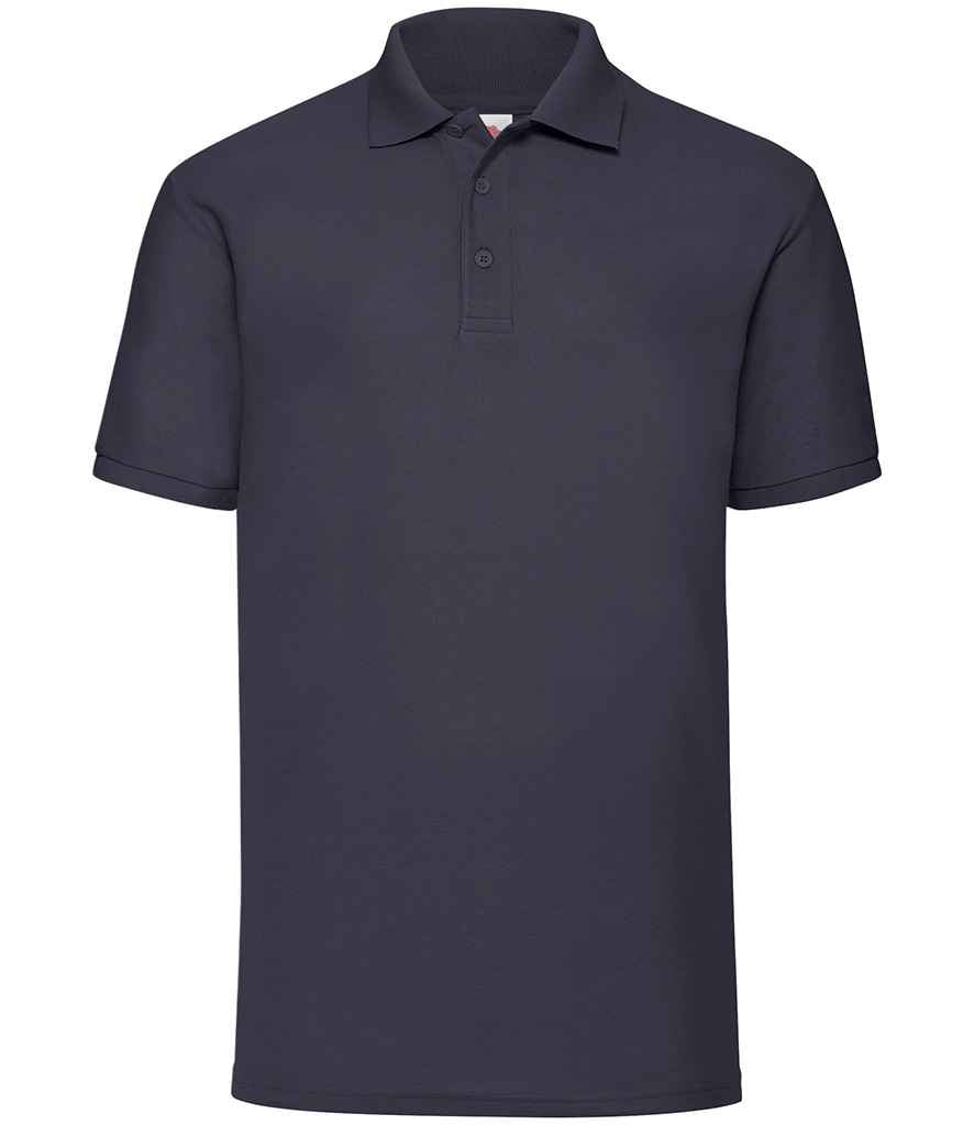 Fruit of the Loom SS11 Deep Navy Front - Ready to be Embroidered and Printed by Custard Workwear - Cheap Personalised and Customised Workwear in Nottinghamshire, Derbyshire and Leicestershire
