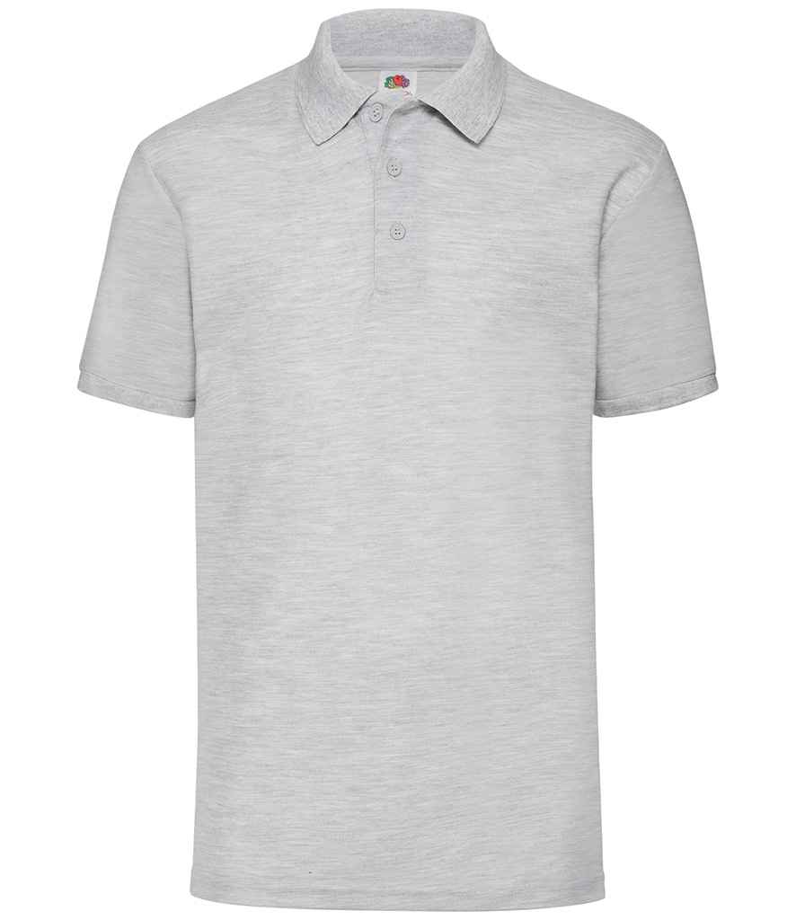 Fruit of the Loom SS11 Heather Grey Front - Ready to be Embroidered and Printed by Custard Workwear - Cheap Personalised and Customised Workwear in Nottinghamshire, Derbyshire and Leicestershire