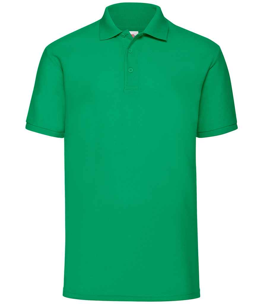 Fruit of the Loom SS11 Kelly Green Front - Ready to be Embroidered and Printed by Custard Workwear - Cheap Personalised and Customised Workwear in Nottinghamshire, Derbyshire and Leicestershire