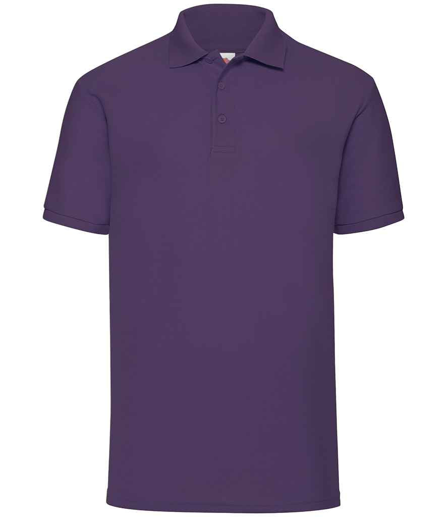 Fruit of the Loom SS11 Purple Front - Ready to be Embroidered and Printed by Custard Workwear - Cheap Personalised and Customised Workwear in Nottinghamshire, Derbyshire and Leicestershire