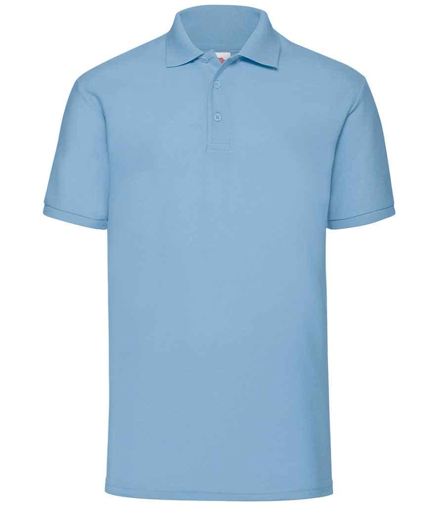 Fruit of the Loom SS11 Sky Blue Front - Ready to be Embroidered and Printed by Custard Workwear - Cheap Personalised and Customised Workwear in Nottinghamshire, Derbyshire and Leicestershire