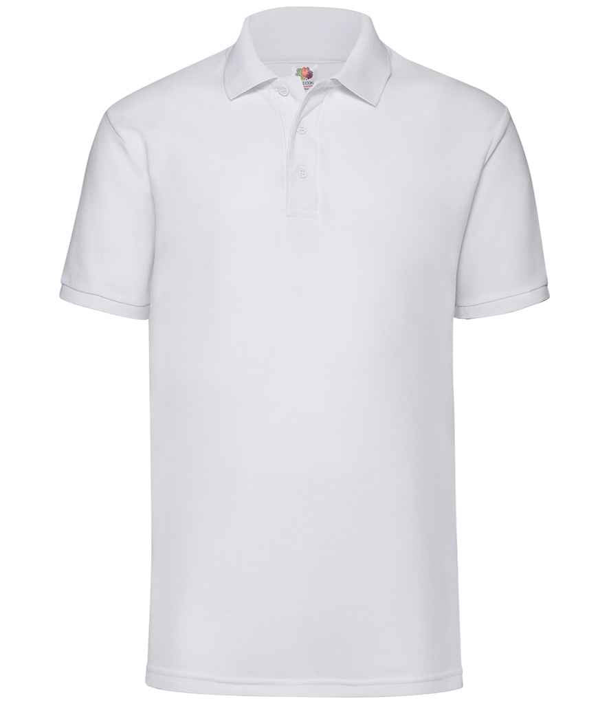 Fruit of the Loom SS11 White Front - Ready to be Embroidered and Printed by Custard Workwear - Cheap Personalised and Customised Workwear in Nottinghamshire, Derbyshire and Leicestershire
