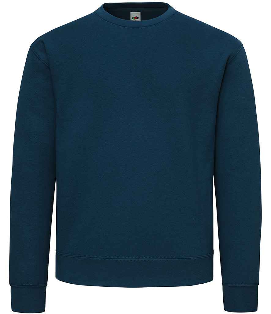 Fruit of the Loom SS141 Mountain Blue Front - Ready to be Embroidered and Printed by Custard Workwear - Cheap Personalised and Customised Workwear in Nottinghamshire, Derbyshire and Leicestershire