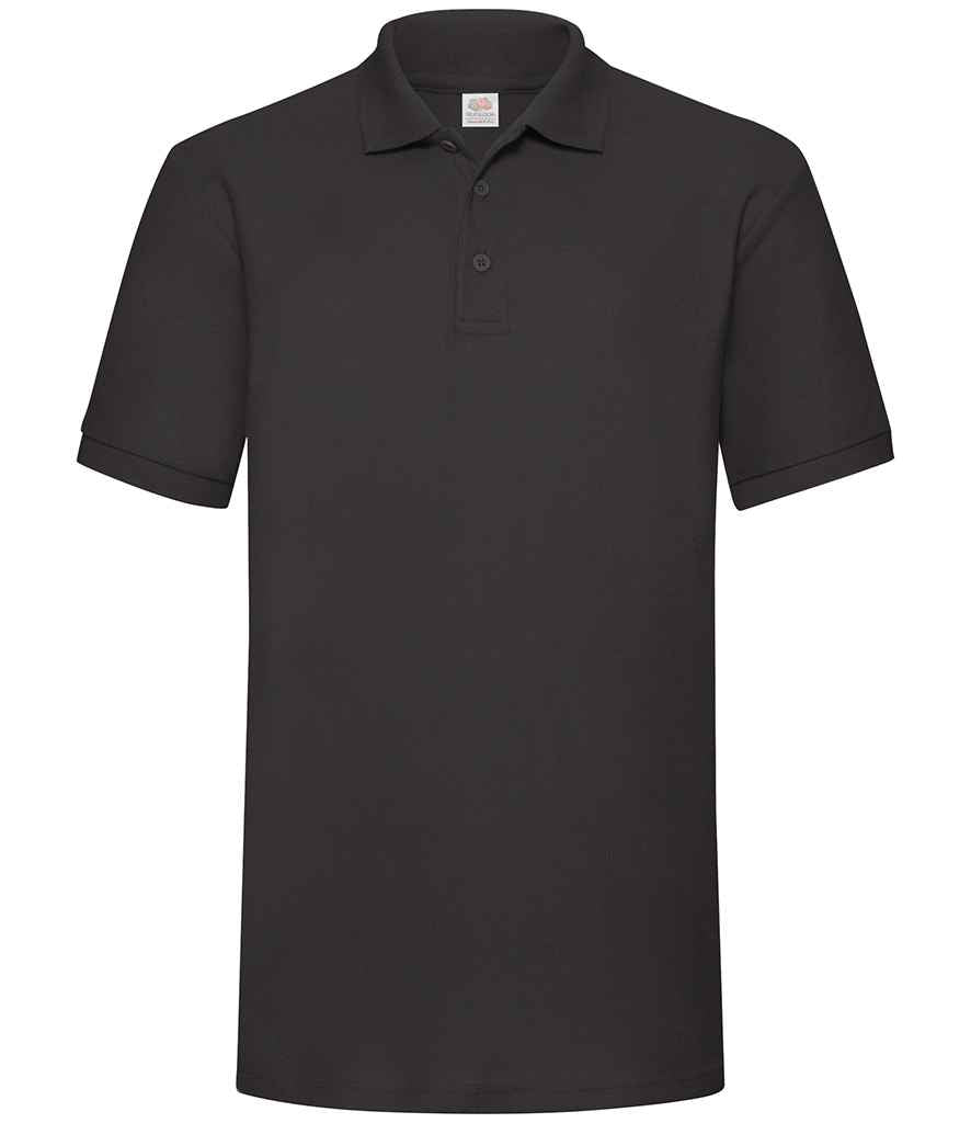 Fruit of the Loom SS27 Black Front - Ready to be Embroidered and Printed by Custard Workwear - Cheap Personalised and Customised Workwear in Nottinghamshire, Derbyshire and Leicestershire