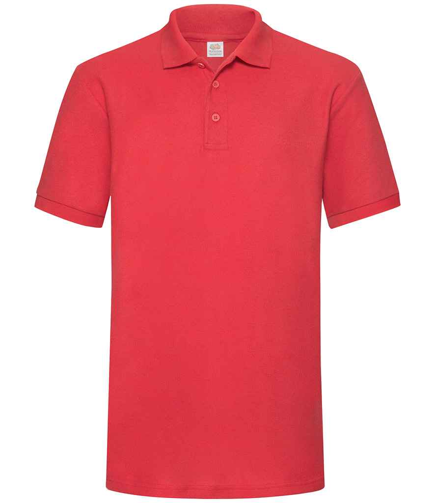 Fruit of the Loom SS27 Red Front - Ready to be Embroidered and Printed by Custard Workwear - Cheap Personalised and Customised Workwear in Nottinghamshire, Derbyshire and Leicestershire