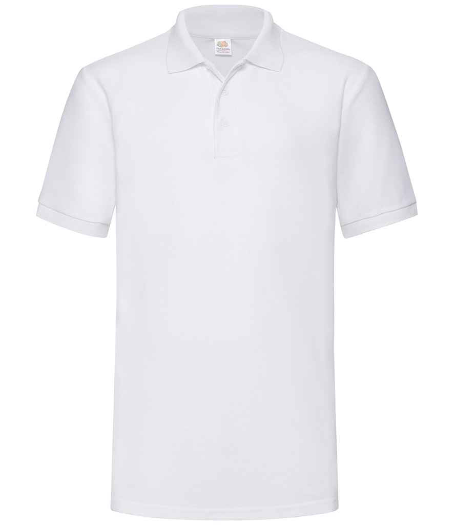 Fruit of the Loom SS27 White Front - Ready to be Embroidered and Printed by Custard Workwear - Cheap Personalised and Customised Workwear in Nottinghamshire, Derbyshire and Leicestershire