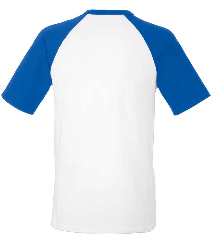 Fruit of the Loom SS31 White/Royal Blue Back - Ready to be Printed by Custard Workwear - Cheap Personalised and Customised Workwear in Nottinghamshire, Derbyshire and Leicestershire