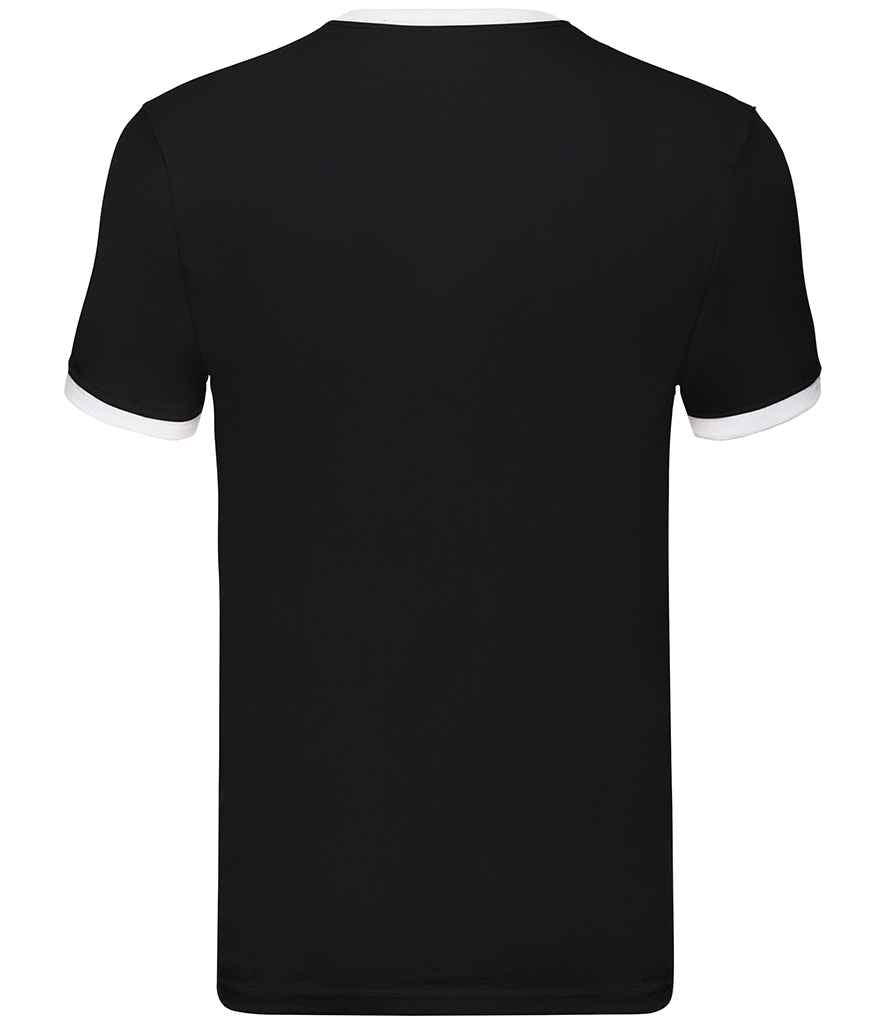 Fruit of the Loom SS34 Black/White Back - Ready to be Printed by Custard Workwear - Cheap Personalised and Customised Workwear in Nottinghamshire, Derbyshire and Leicestershire