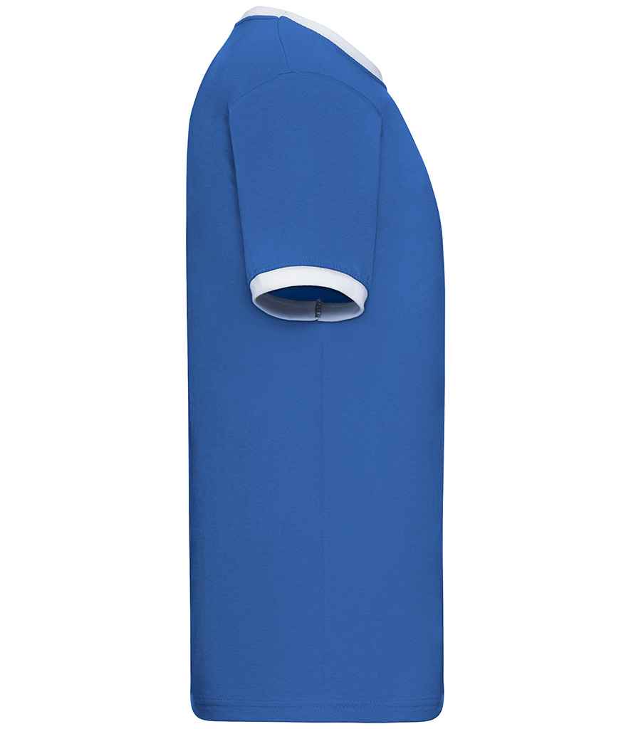 Fruit of the Loom SS34 Royal Blue/White Right - Ready to be Printed by Custard Workwear - Cheap Personalised and Customised Workwear in Nottinghamshire, Derbyshire and Leicestershire