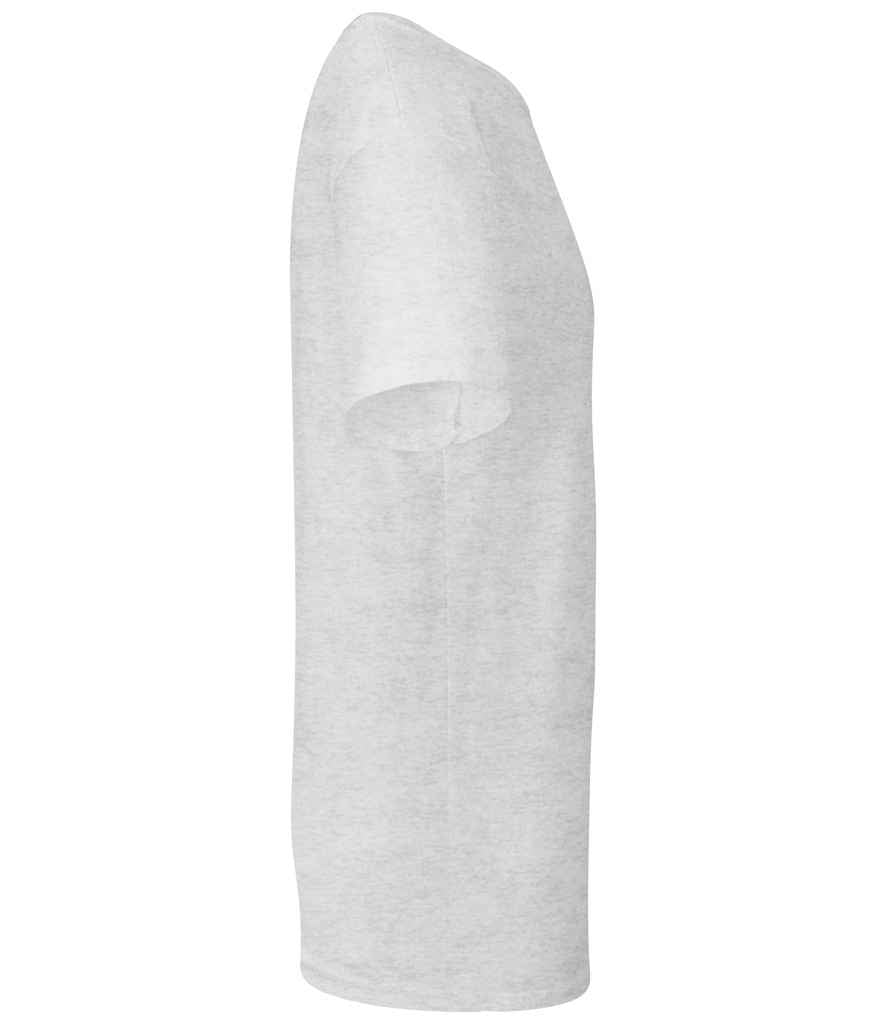 Fruit of the Loom SS620B Heather Grey Left - Ready to be Embroidered and Printed by Custard Workwear - Cheap Personalised and Customised Workwear in Nottinghamshire, Derbyshire and Leicestershire