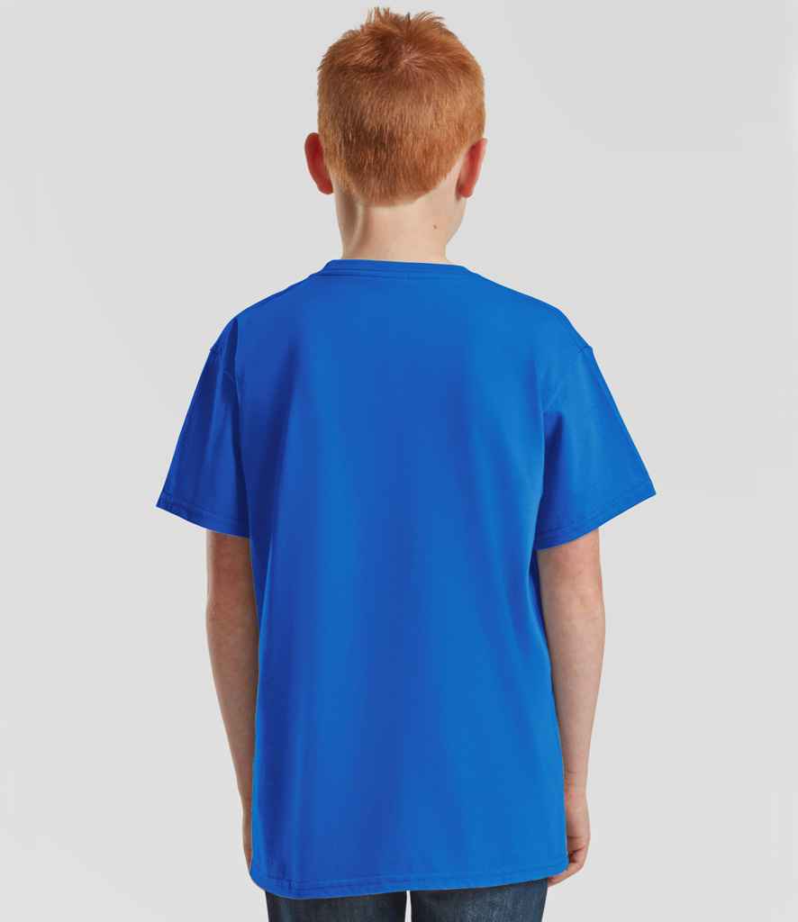 Fruit of the Loom SS620B Royal Blue Model - Ready to be Embroidered and Printed by Custard Workwear - Cheap Personalised and Customised Workwear in Nottinghamshire, Derbyshire and Leicestershire