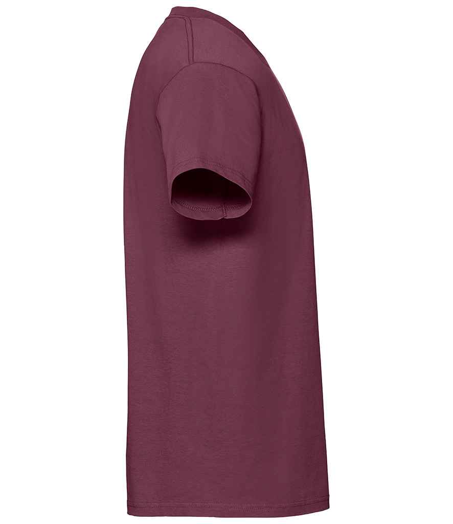 Fruit of the Loom SS620 Burgundy Right - Ready to be Embroidered and Printed by Custard Workwear - Cheap Personalised and Customised Workwear in Nottinghamshire, Derbyshire and Leicestershire