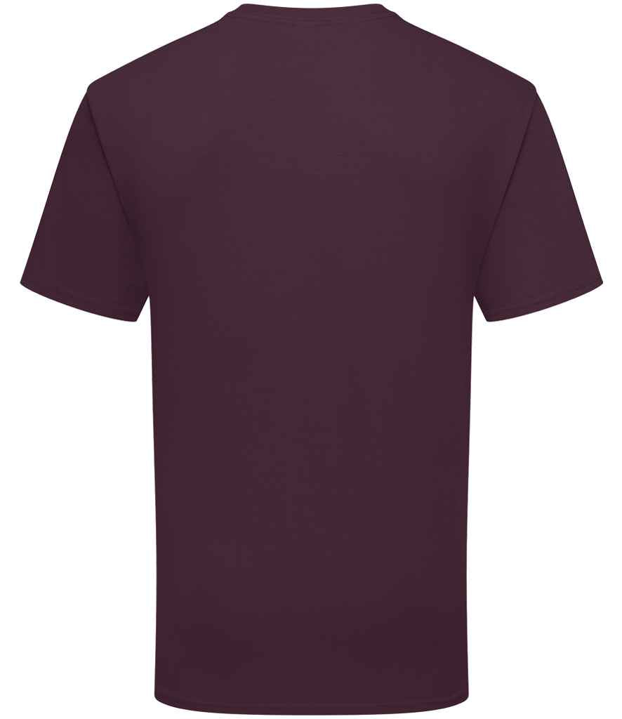Fruit of the Loom SS620 Dark Plum Back - Ready to be Embroidered and Printed by Custard Workwear - Cheap Personalised and Customised Workwear in Nottinghamshire, Derbyshire and Leicestershire