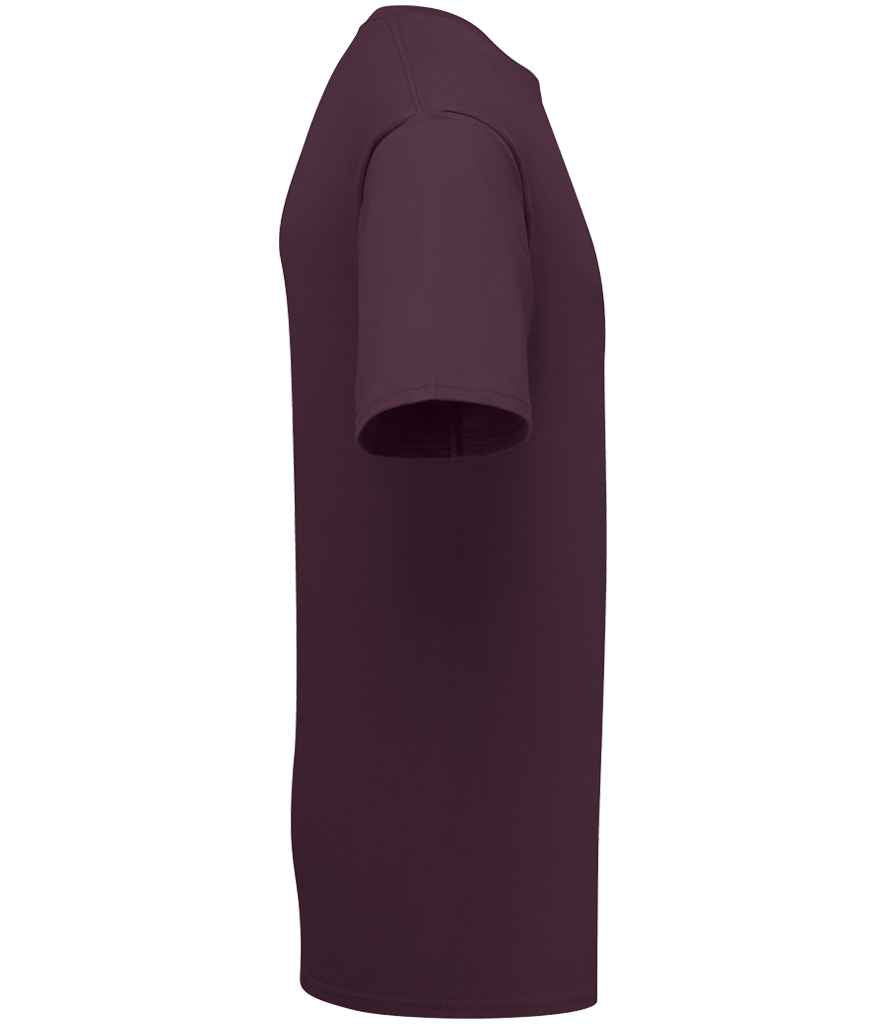 Fruit of the Loom SS620 Dark Plum Right - Ready to be Embroidered and Printed by Custard Workwear - Cheap Personalised and Customised Workwear in Nottinghamshire, Derbyshire and Leicestershire