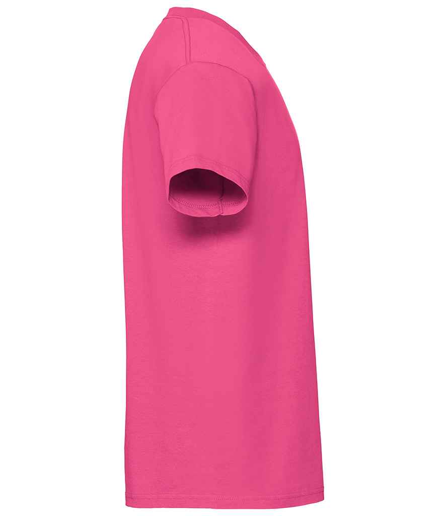 Fruit of the Loom SS620 Fuchsia Right - Ready to be Embroidered and Printed by Custard Workwear - Cheap Personalised and Customised Workwear in Nottinghamshire, Derbyshire and Leicestershire