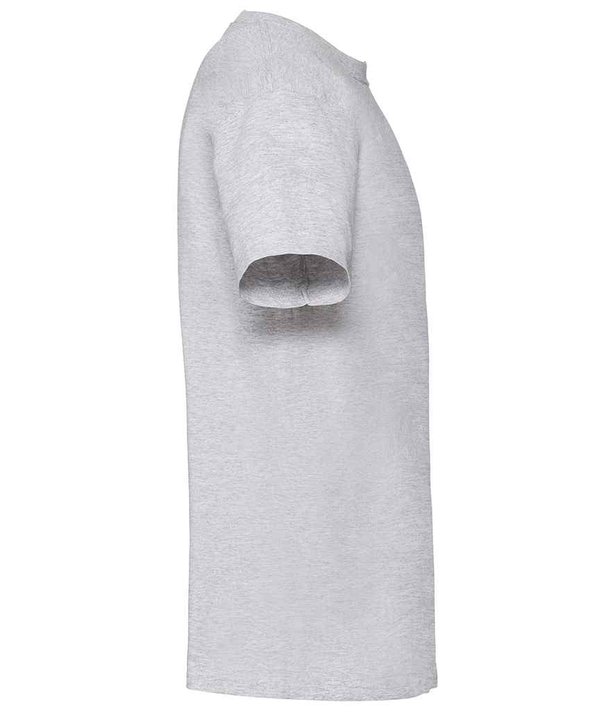 Fruit of the Loom SS620 Heather Grey Right - Ready to be Embroidered and Printed by Custard Workwear - Cheap Personalised and Customised Workwear in Nottinghamshire, Derbyshire and Leicestershire