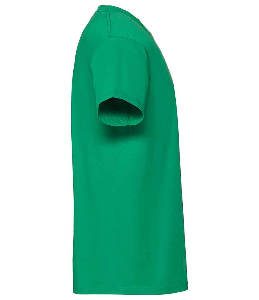 Fruit of the Loom SS620 Kelly Green Right - Ready to be Embroidered and Printed by Custard Workwear - Cheap Personalised and Customised Workwear in Nottinghamshire, Derbyshire and Leicestershire