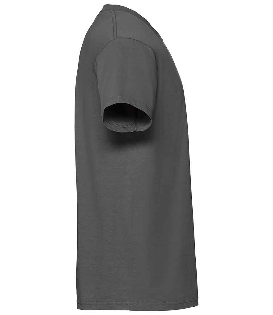 Fruit of the Loom SS620 Light Graphite Right - Ready to be Embroidered and Printed by Custard Workwear - Cheap Personalised and Customised Workwear in Nottinghamshire, Derbyshire and Leicestershire