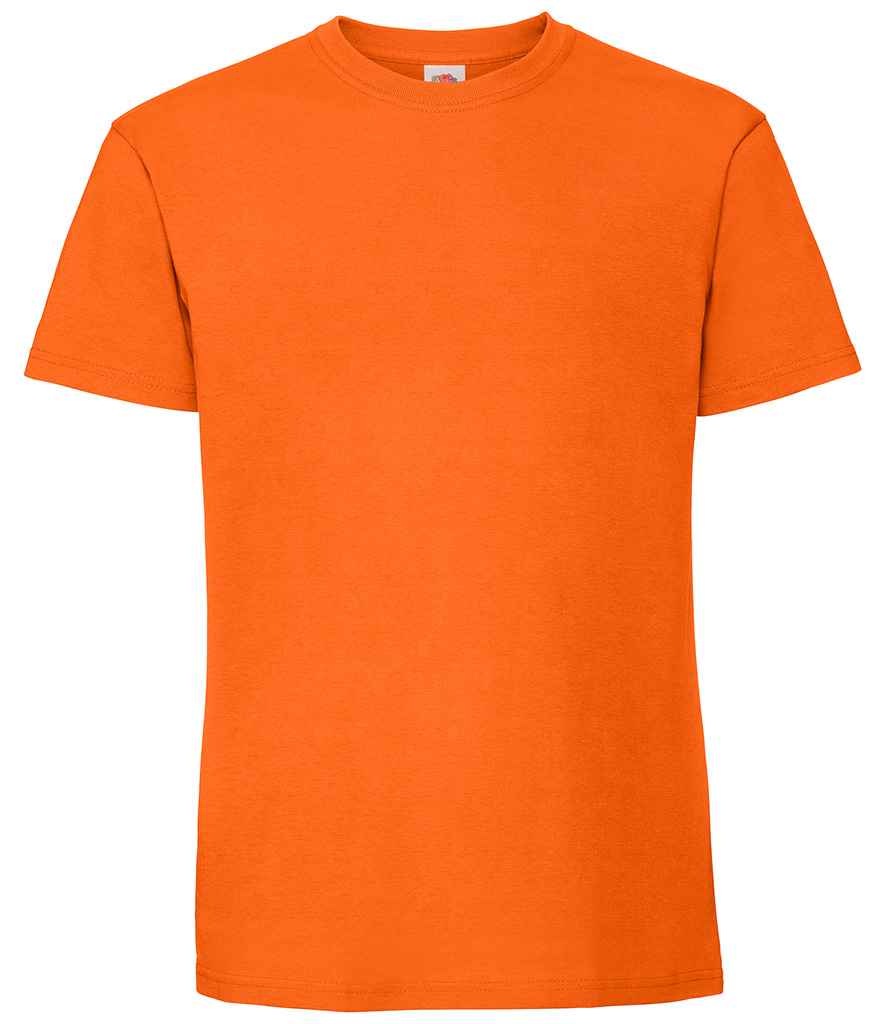 Fruit of the Loom SS620 Orange Front - Ready to be Embroidered and Printed by Custard Workwear - Cheap Personalised and Customised Workwear in Nottinghamshire, Derbyshire and Leicestershire