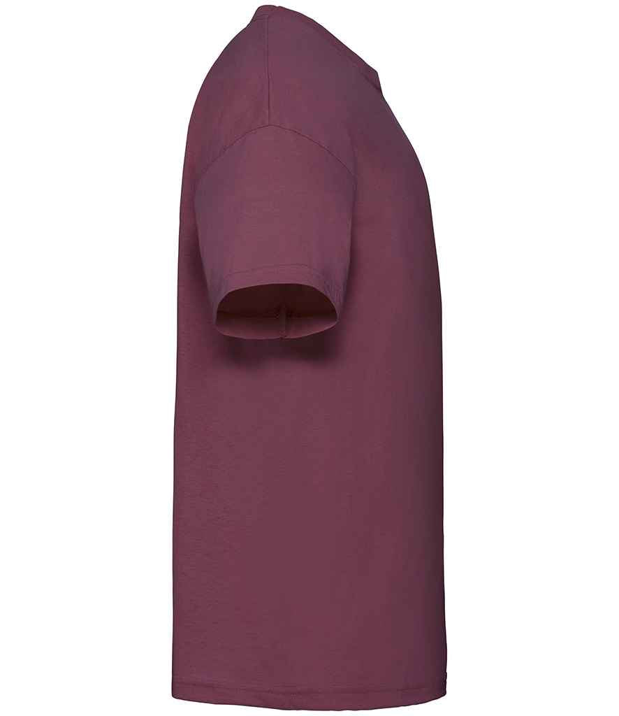 Fruit of the Loom SS6B Burgundy Right -  Ready to be Printed by Custard Workwear - Cheap Personalised and Customised Workwear in Nottinghamshire, Derbyshire and Leicestershire