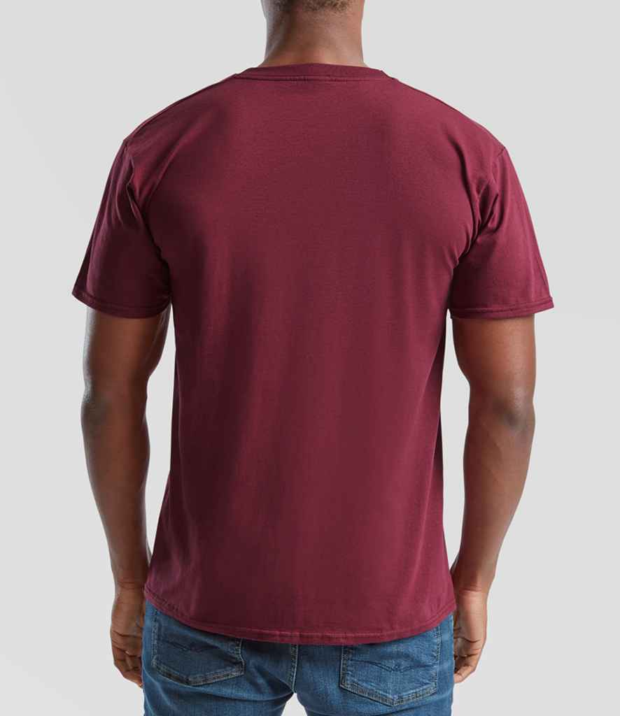 Fruit of the Loom SS6 Burgundy Model -  Ready to be Printed by Custard Workwear - Cheap Personalised and Customised Workwear in Nottinghamshire, Derbyshire and Leicestershire