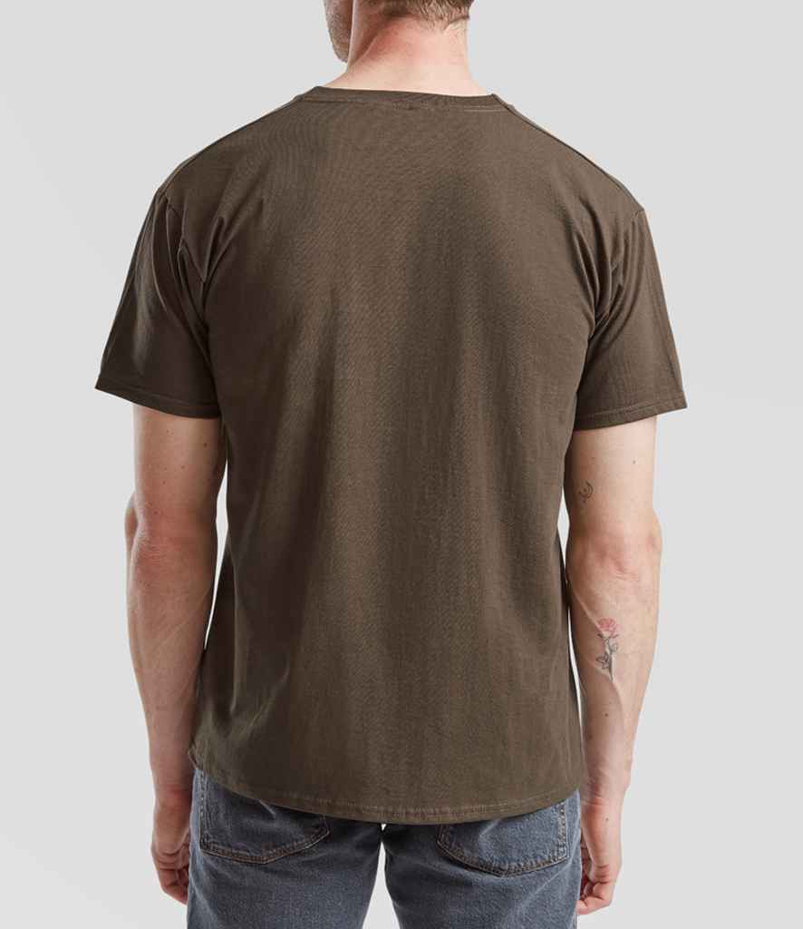 Fruit of the Loom SS6 Chocolate Model -  Ready to be Printed by Custard Workwear - Cheap Personalised and Customised Workwear in Nottinghamshire, Derbyshire and Leicestershire