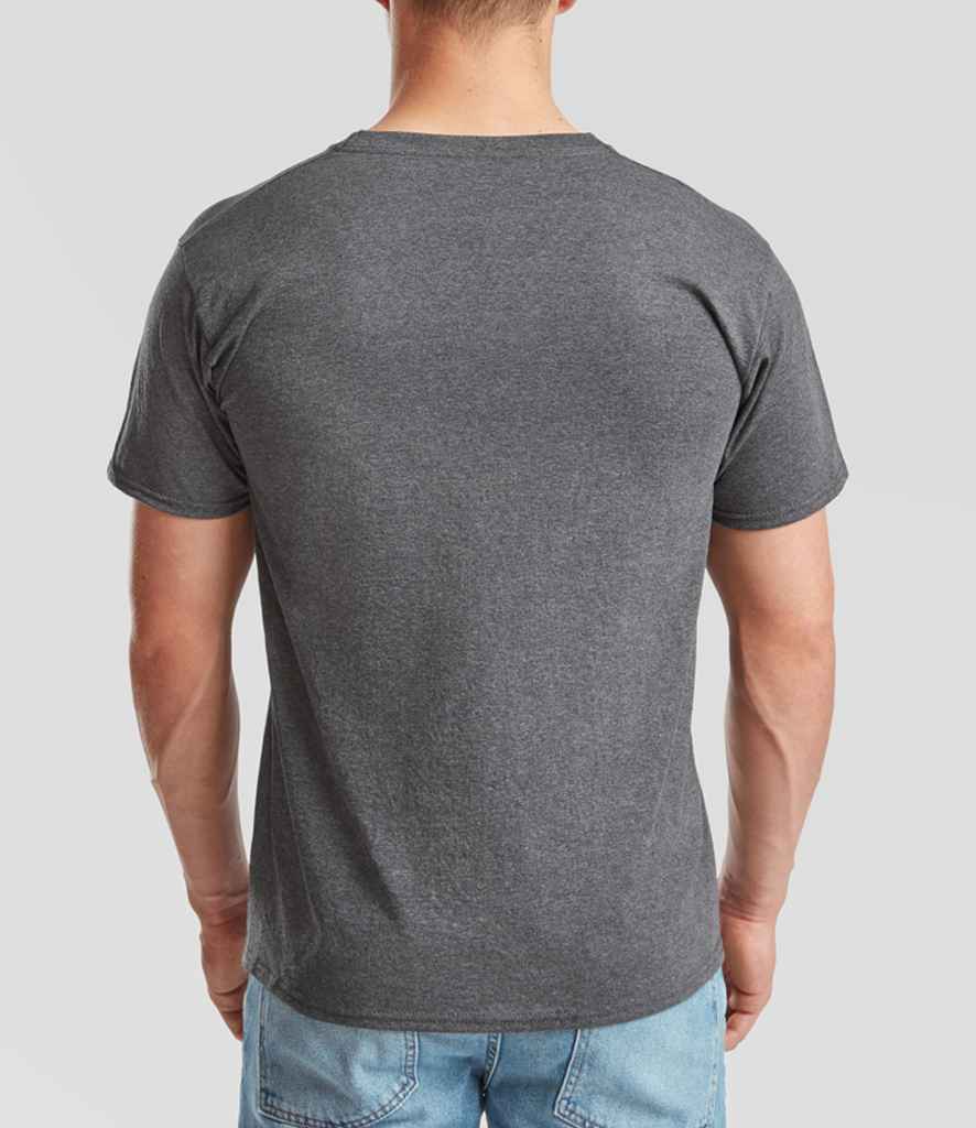 Fruit of the Loom SS6 Dark Heather Model -  Ready to be Printed by Custard Workwear - Cheap Personalised and Customised Workwear in Nottinghamshire, Derbyshire and Leicestershire