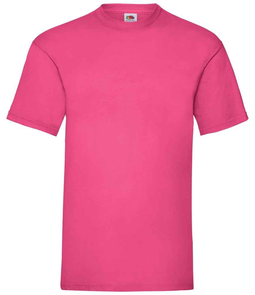 Fruit of the Loom SS6 Fuchsia Front - Ready to be Printed by Custard Workwear - Cheap Personalised and Customised Workwear in Nottinghamshire, Derbyshire and Leicestershire