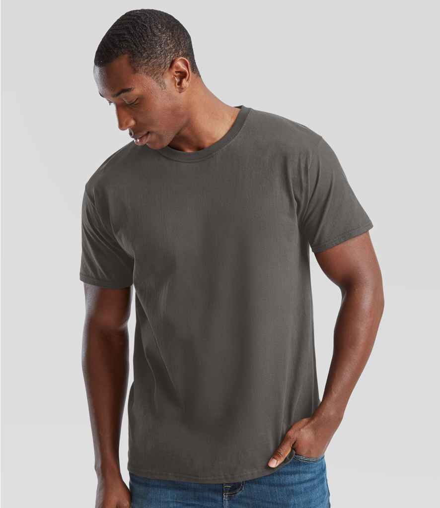 Fruit of the Loom SS6 Light Graphite Model - Ready to be Printed by Custard Workwear - Cheap Personalised and Customised Workwear in Nottinghamshire, Derbyshire and Leicestershire