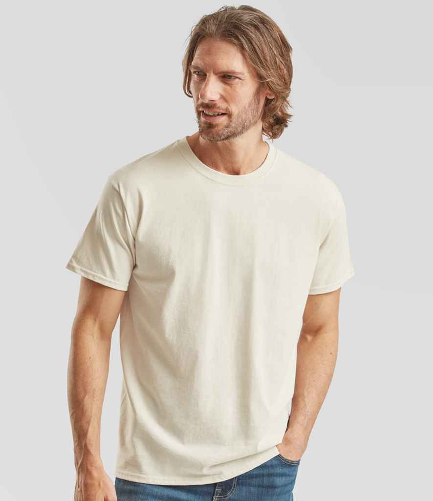 Fruit of the Loom SS6 Natural Model - Ready to be Printed by Custard Workwear - Cheap Personalised and Customised Workwear in Nottinghamshire, Derbyshire and Leicestershire