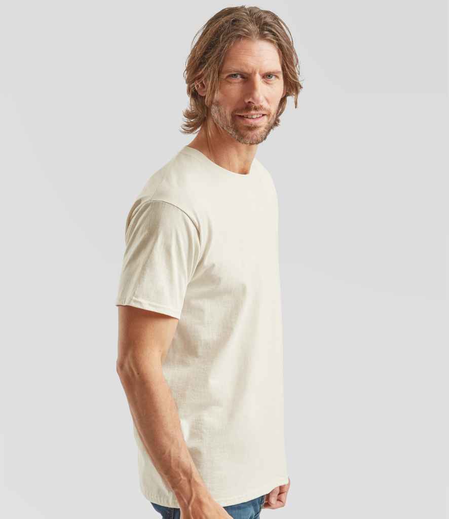 Fruit of the Loom SS6 Natural Model - Ready to be Printed by Custard Workwear - Cheap Personalised and Customised Workwear in Nottinghamshire, Derbyshire and Leicestershire