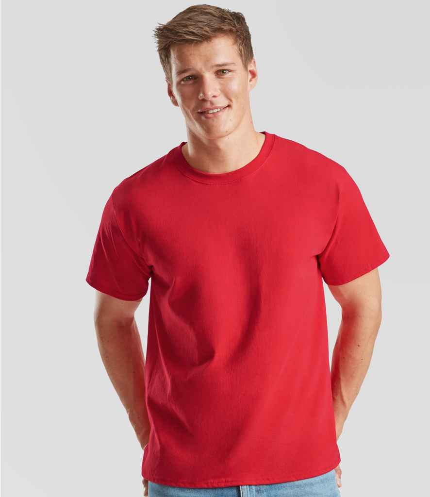 Fruit of the Loom SS6 Red Model - Ready to be Printed by Custard Workwear - Cheap Personalised and Customised Workwear in Nottinghamshire, Derbyshire and Leicestershire