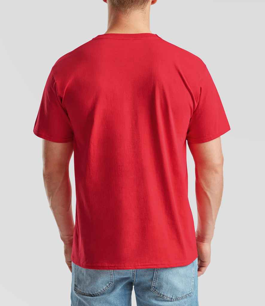 Fruit of the Loom SS6 Red Model - Ready to be Printed by Custard Workwear - Cheap Personalised and Customised Workwear in Nottinghamshire, Derbyshire and Leicestershire