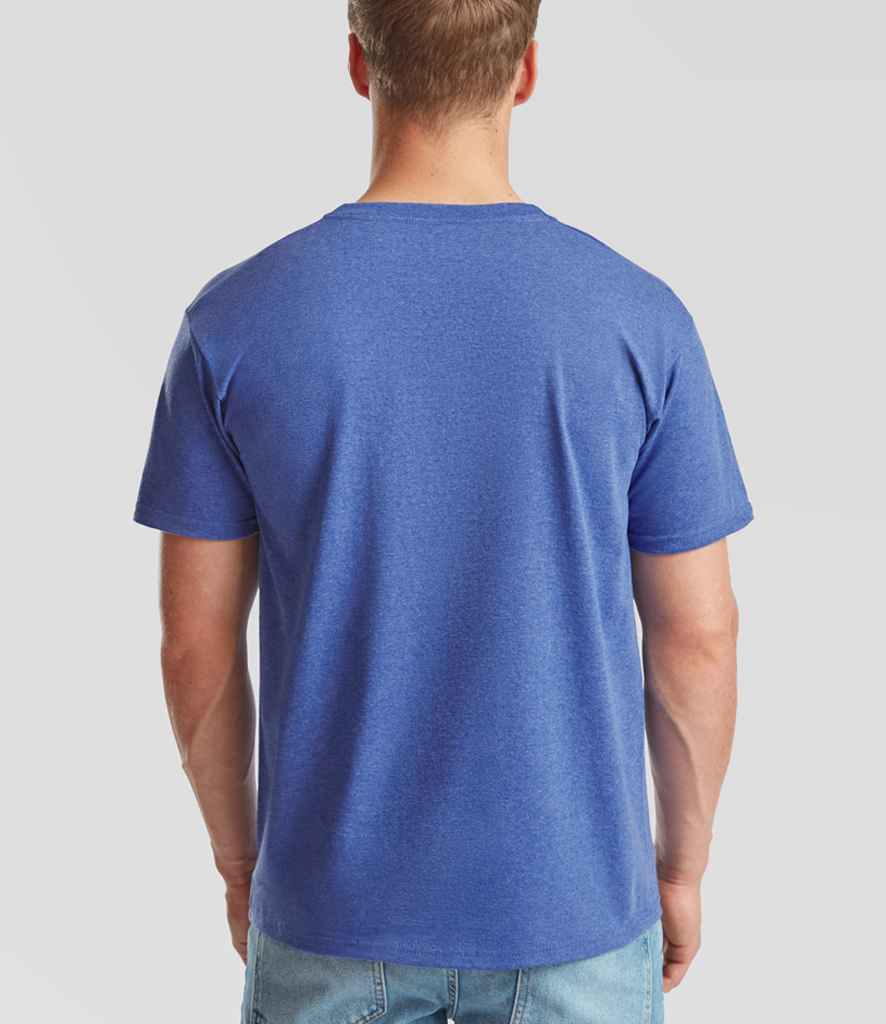 Fruit of the Loom SS6 Heather Royal Model - Ready to be Printed by Custard Workwear - Cheap Personalised and Customised Workwear in Nottinghamshire, Derbyshire and Leicestershire